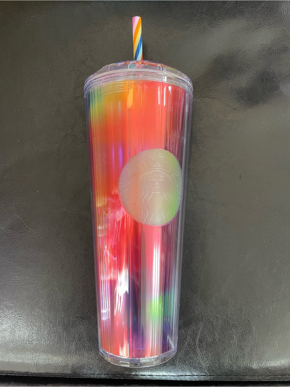 Starbucks 2021 Rainbow Kaleidoscope Acrylic Tumbler 24 oz Venti